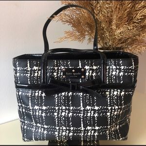 SOLD Kate Spade Checkered Black and White Leather